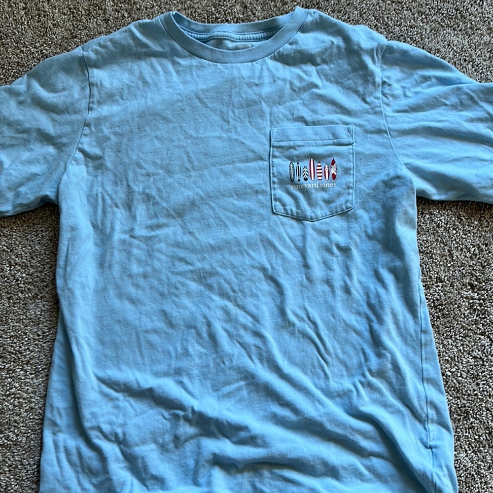 Baby blue, youth large, short sleeve tee,